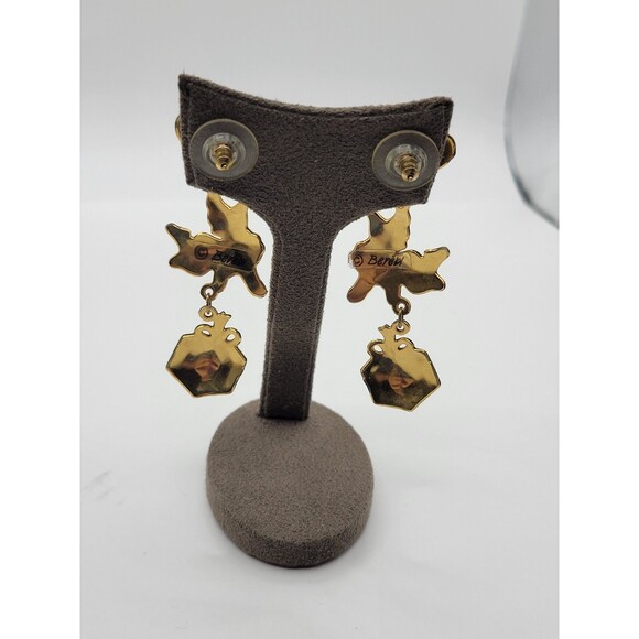 Berbei Long Cherub heart and present dangle Pierced Earrings - Picture 9 of 9